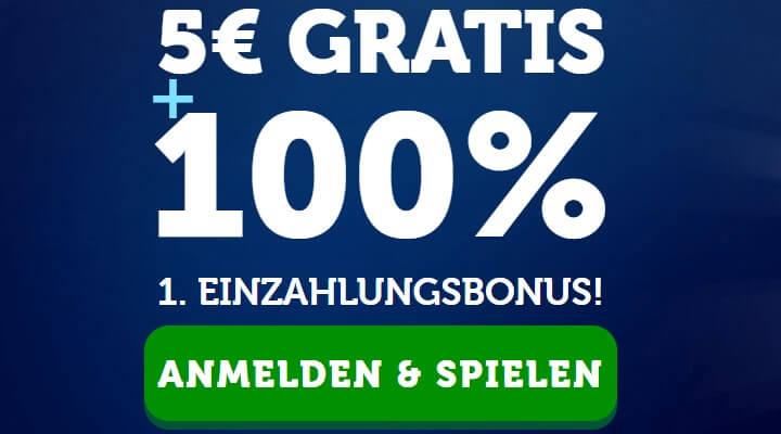 5 Euro Bonus ohne Einzahlung Casino - Top Angebote für Deutschland!