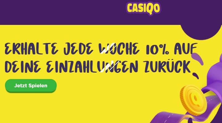 Casiqo Casino – 10 Freispiele ohne Einzahlung