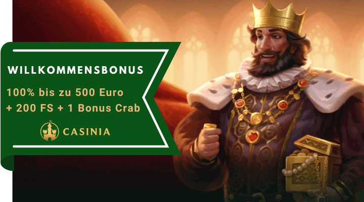 Casinia Casino – bis zu 500€ Willkommensbonus