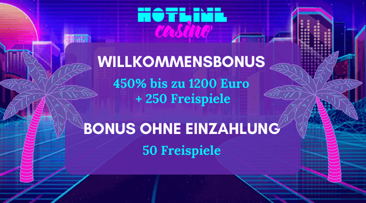 Hotline Casino – 50 Freispiele ohne Einzahlung