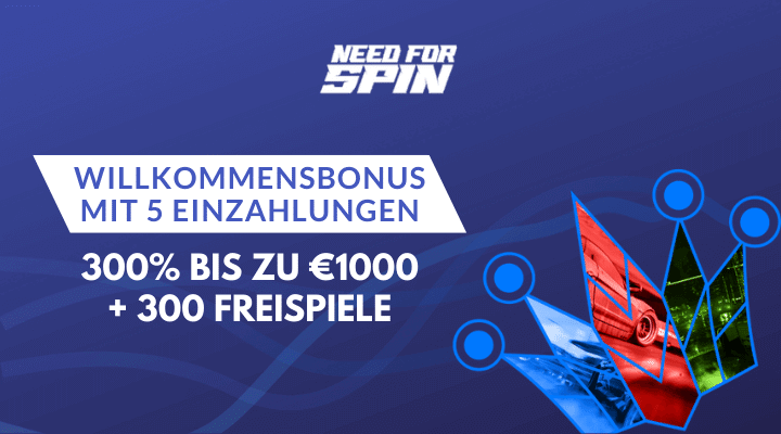 Need for Spin Casino – Willkommensbonus bis zu 1000 Euro