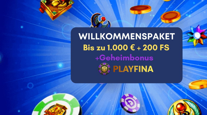 Playfina Casino – Willkommensbonus bis zu 1000 Euro