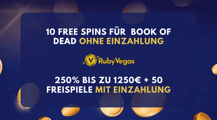 Ruby Vegas Casino – 10 Freispiele gratis bekommen!