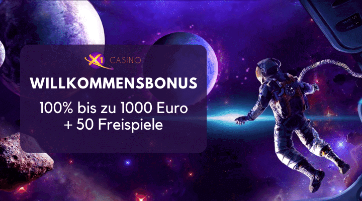 X1 Casino – Willkommensbonus bis zu 1000 Euro
